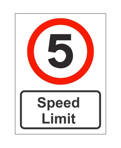 5MPH Speed Limit Sign