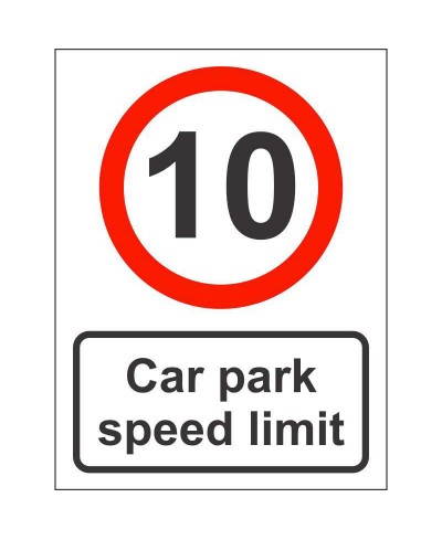 Car Park Speed Limit Sign (10mph)