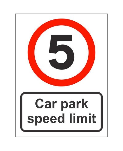 Car Park Speed Limit Sign (5mph)