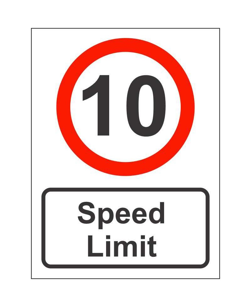 10MPH Speed Limit Sign