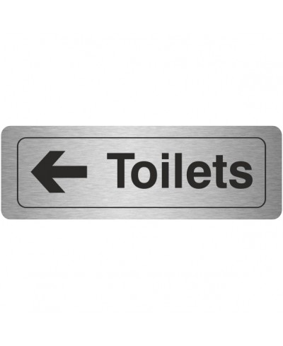 Toilets Arrow Left Door Sign