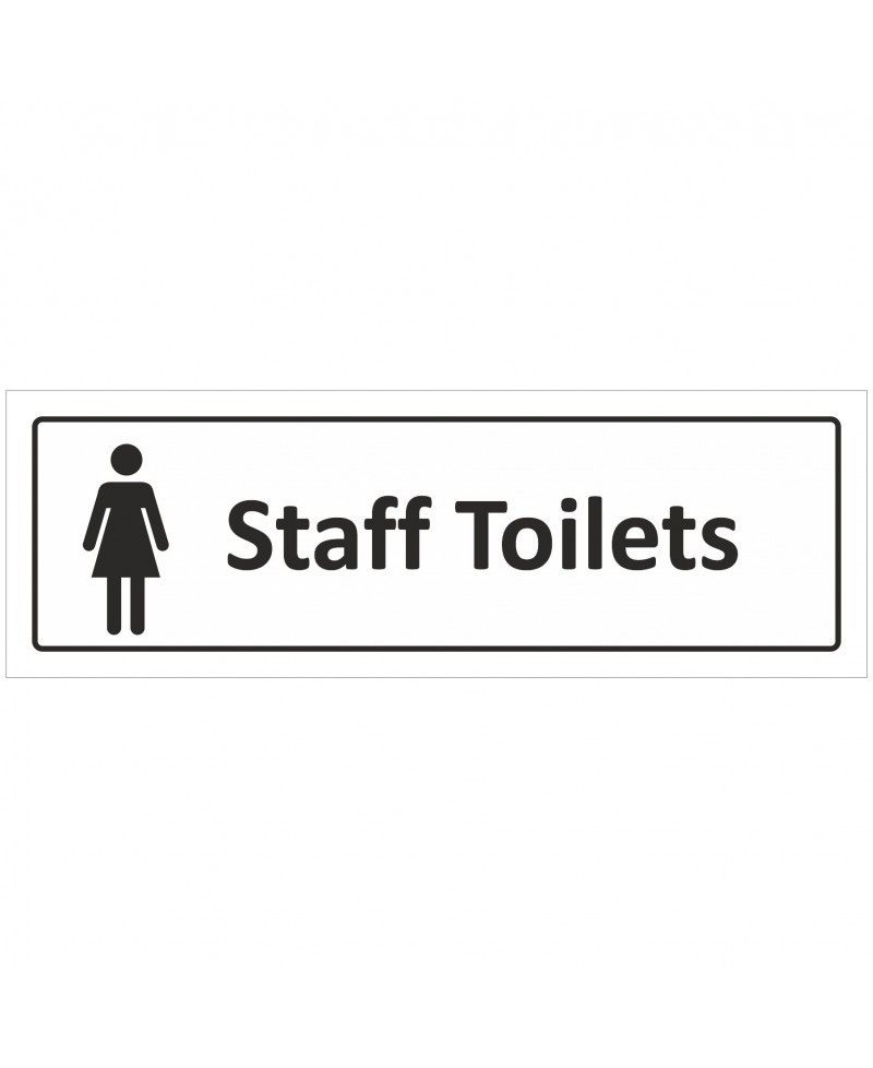 Female Staff Toilets Door Sign With Symbol