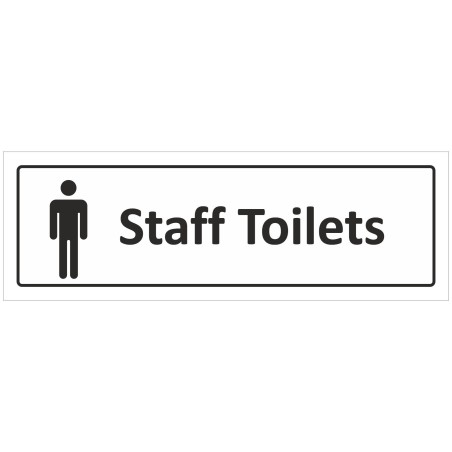 Male Staff Toilets Door Sign With Symbol