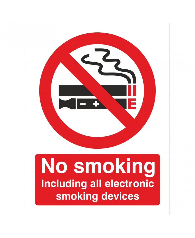 No Smoking Including All Electronic Smoking Devices Sign