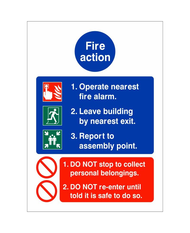 Operate Nearest Fire Alarm Sign