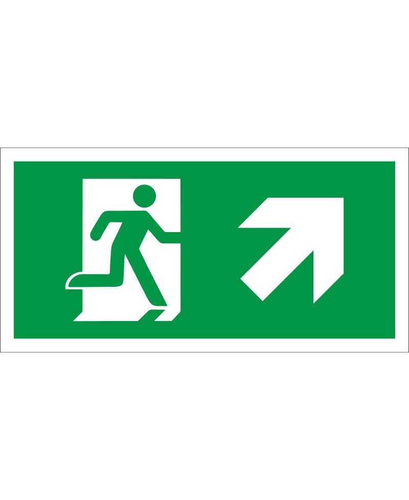 Fire Exit Up Right Sign