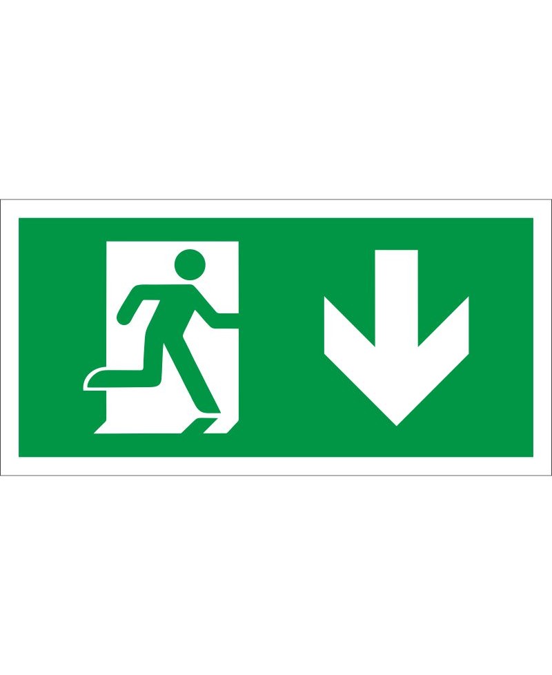 Running Man Arrow Down Sign