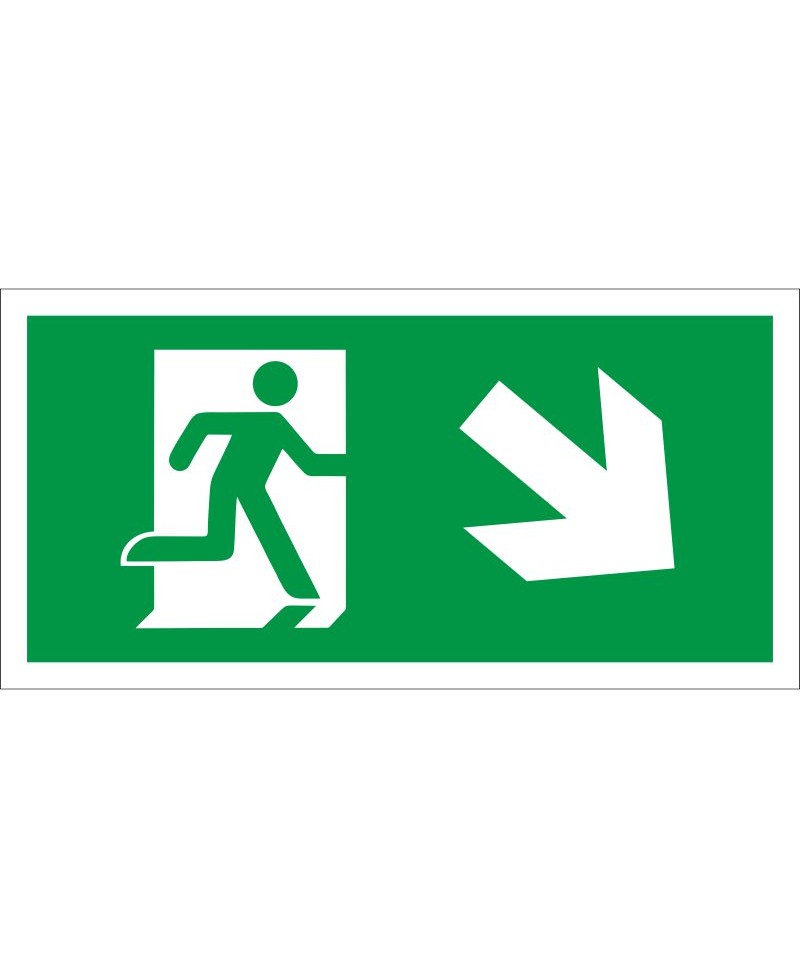 Running Man Arrow Down Right Sign