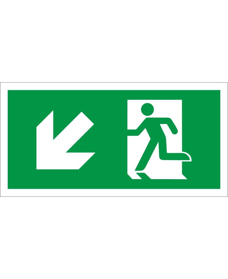 Running Man Down Left Sign