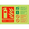 Glow In Dark Water + Additive Fire Extinguisher Sign