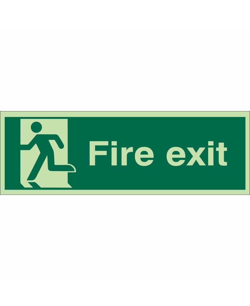 Glow in the Dark Final Exit Man Left Sign