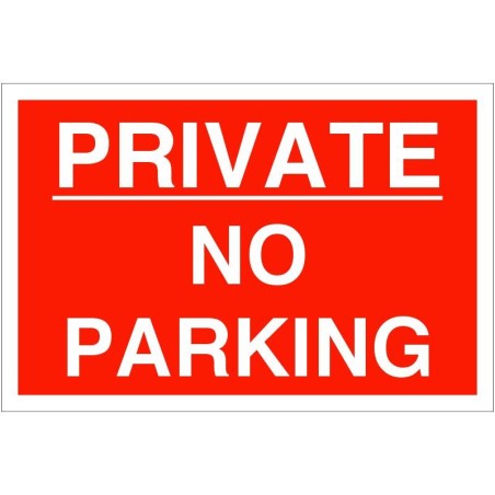 Private No Parking Sign