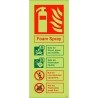 Glow in the Dark Foam Spray Fire Extinguisher Sign