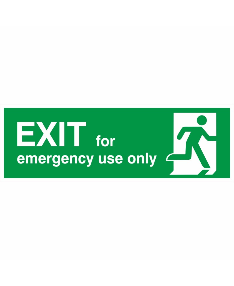 Exit For Emergency Use Only Sign