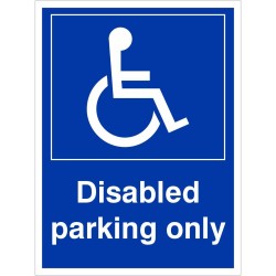Disabled Parking Only Sign Disabled Parking Only Sign