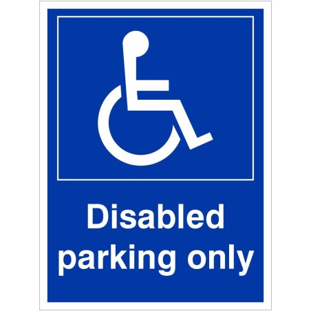 Disabled Parking Only Sign