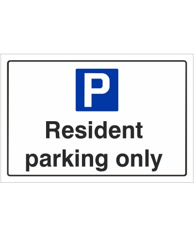 Resident Parking Only Sign