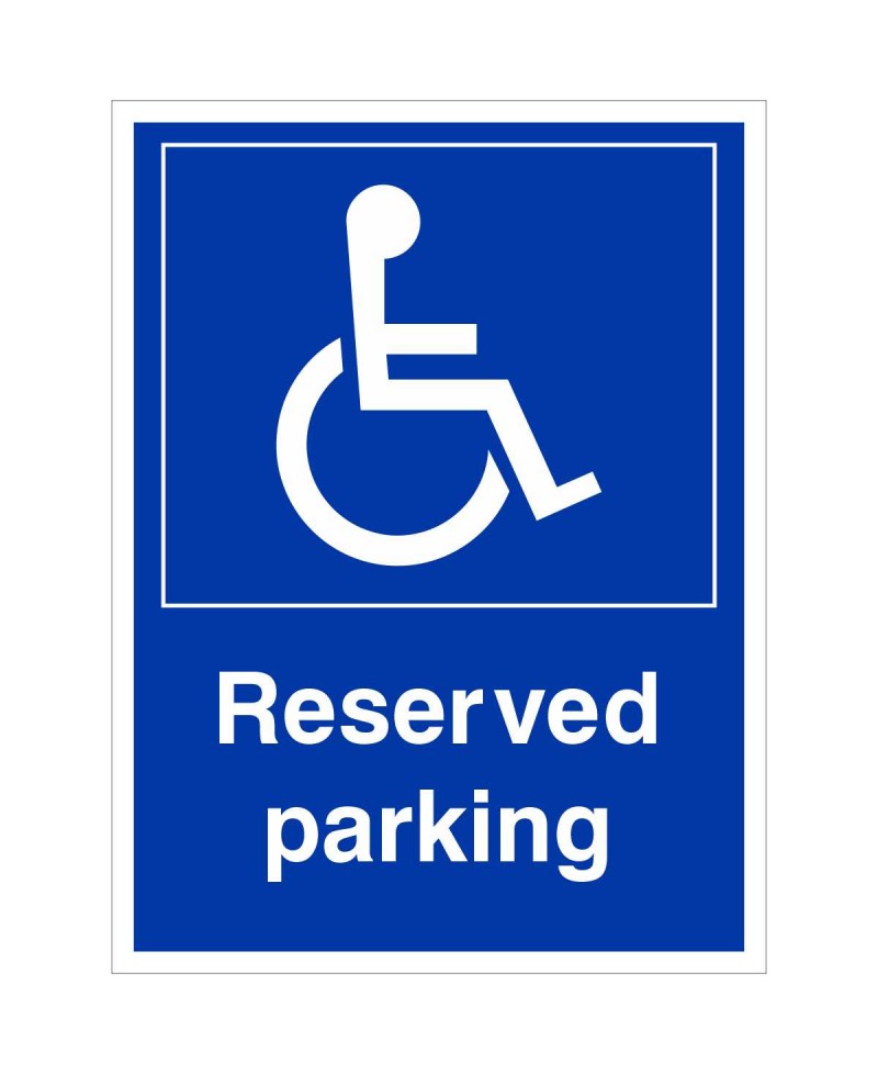 Reserved Parking (Disabled) Sign