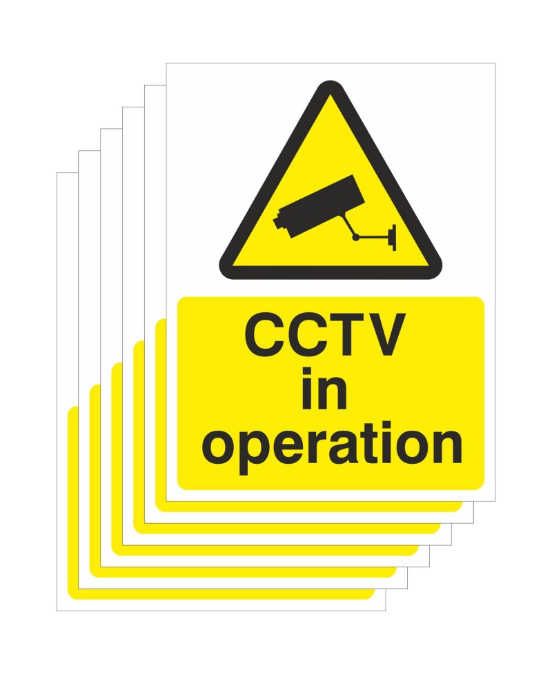 6-Pack CCTV In Operation Signs