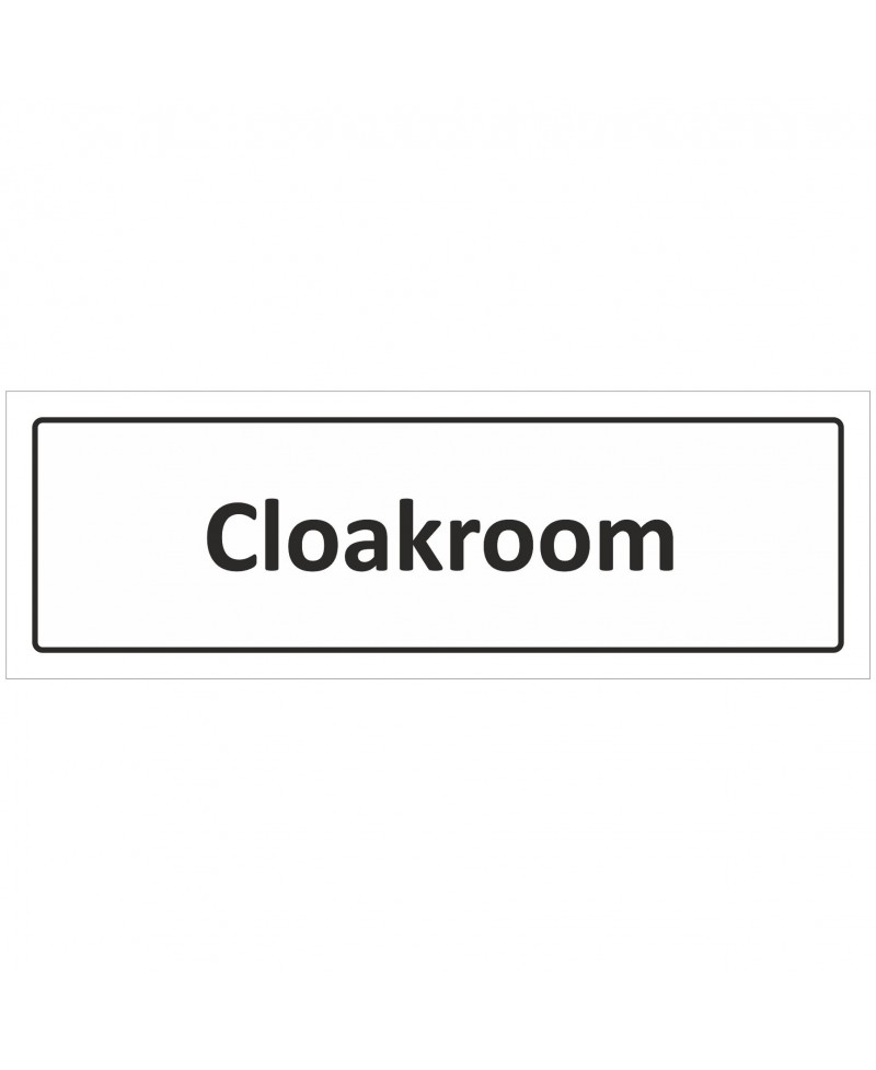 Cloakroom Door Sign