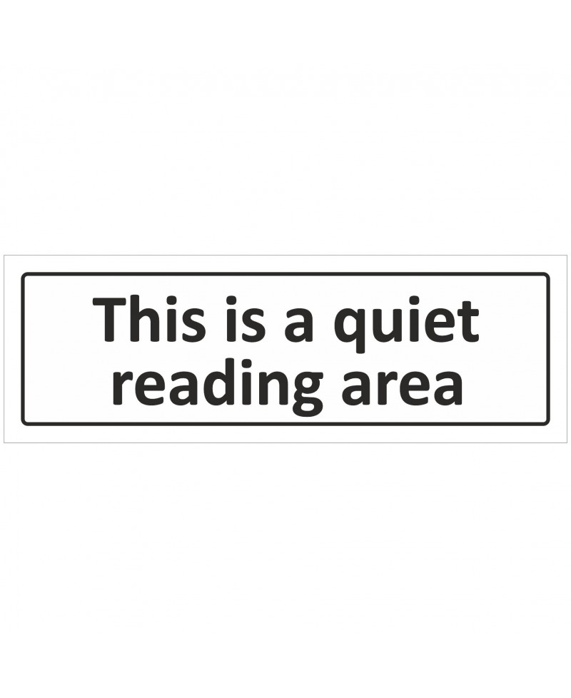 This Is A Quiet Reading Area Door Sign