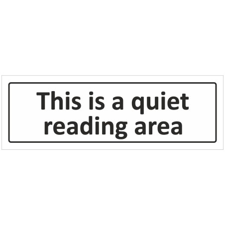 This Is A Quiet Reading Area Door Sign