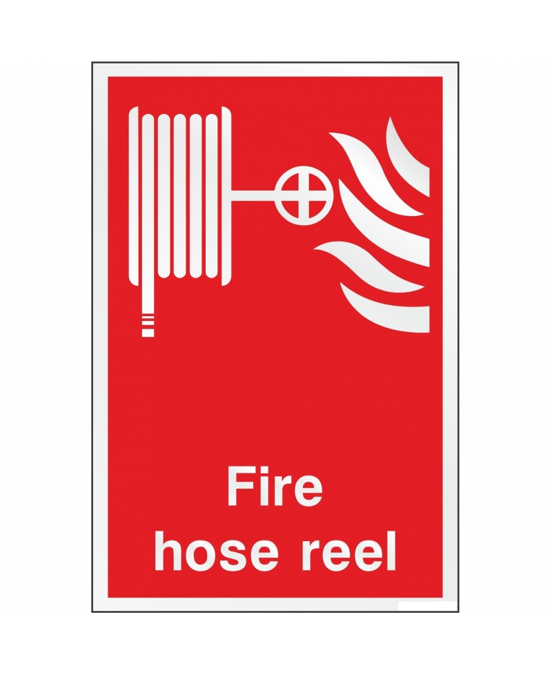 Fire Hose Reel Brushed Aluminium Sign