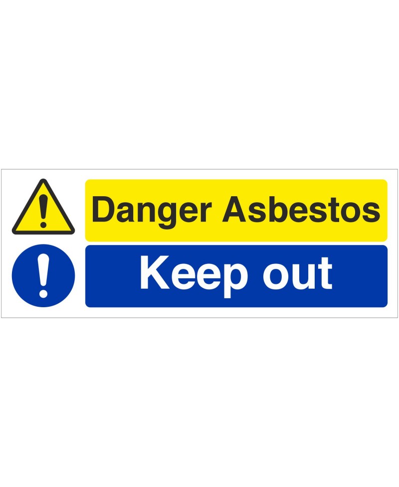 Danger Asbestos Keep Out Sign - Landscape