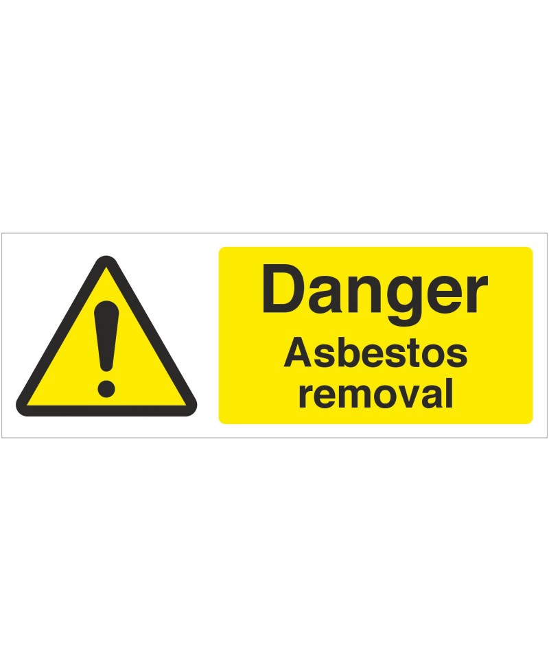 Danger Asbestos Removal Sign - Landscape