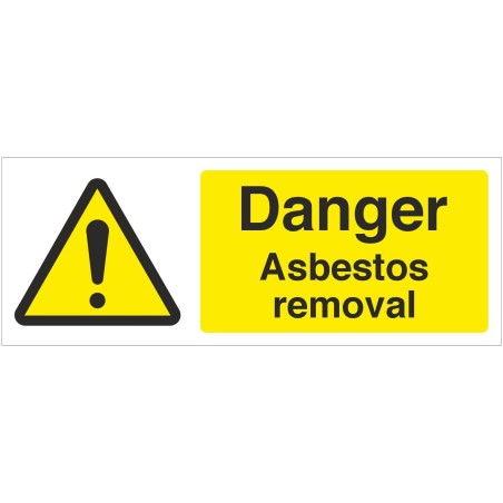 Danger Asbestos Removal Sign - Landscape