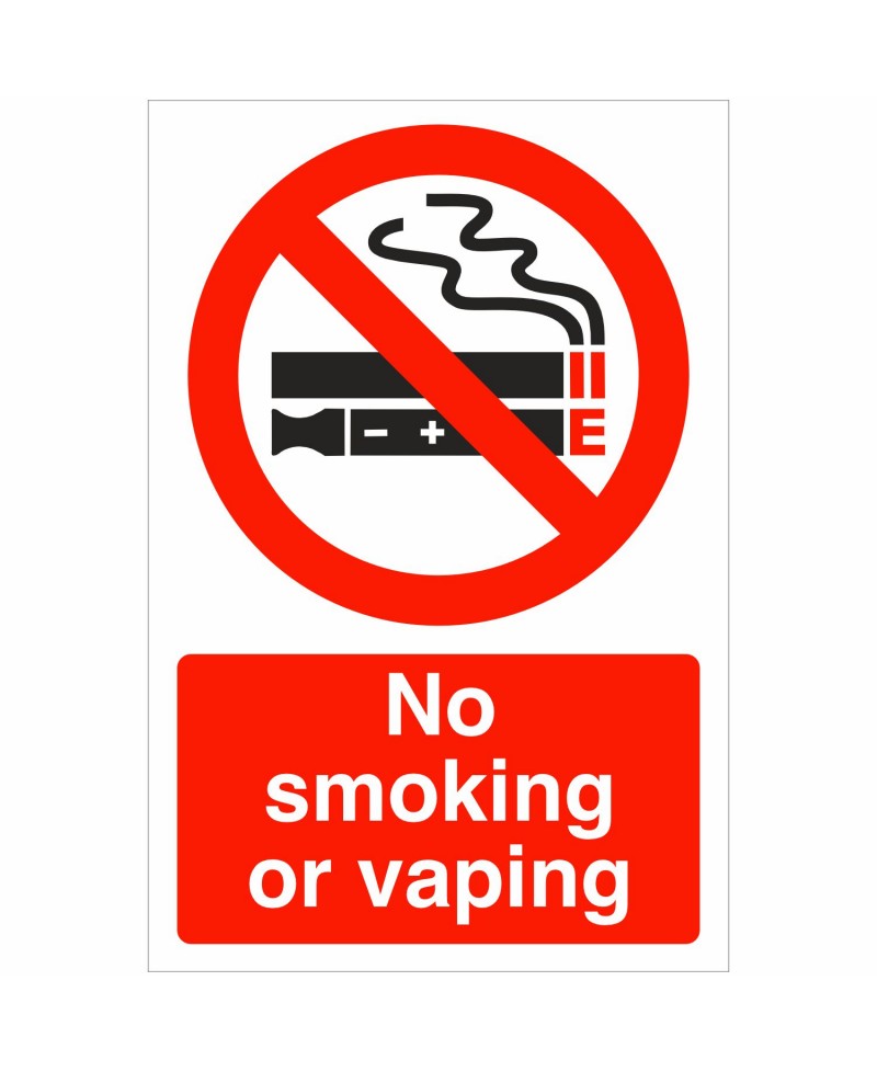 No Smoking Or Vaping Sign