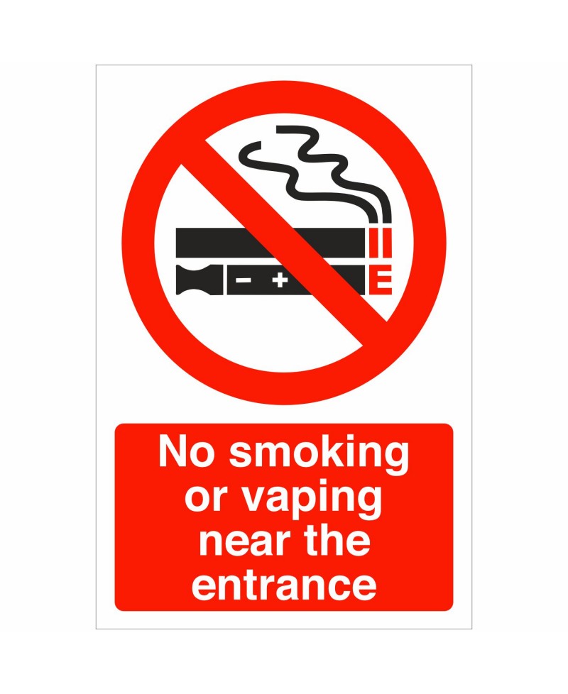 No Smoking Or Vaping Near The Entrance Sign