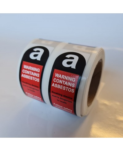 Warning Contains Asbestos Labels