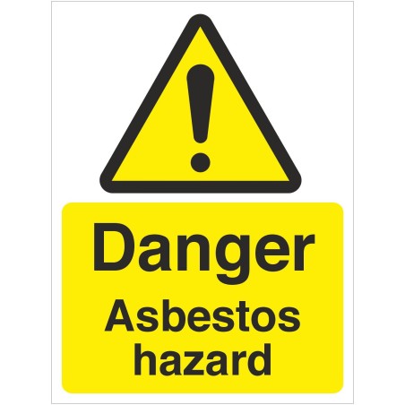 Danger Asbestos Hazard Sign