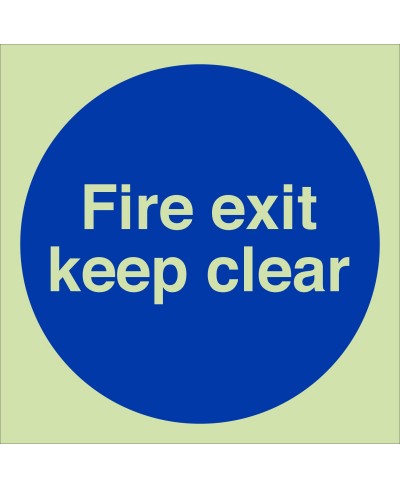 Fire Exit Keep Clear Sign