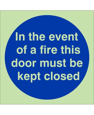 In The Event Of A Fire This Door Must Be Kept Closed Sign