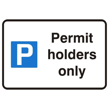 Permit Holders Only Sign