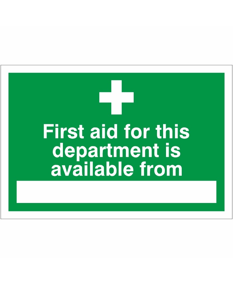 First Aid For This Department Sign