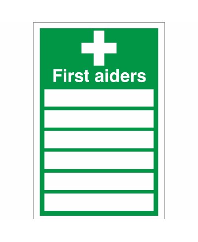 First Aiders Sign First Aiders Sign