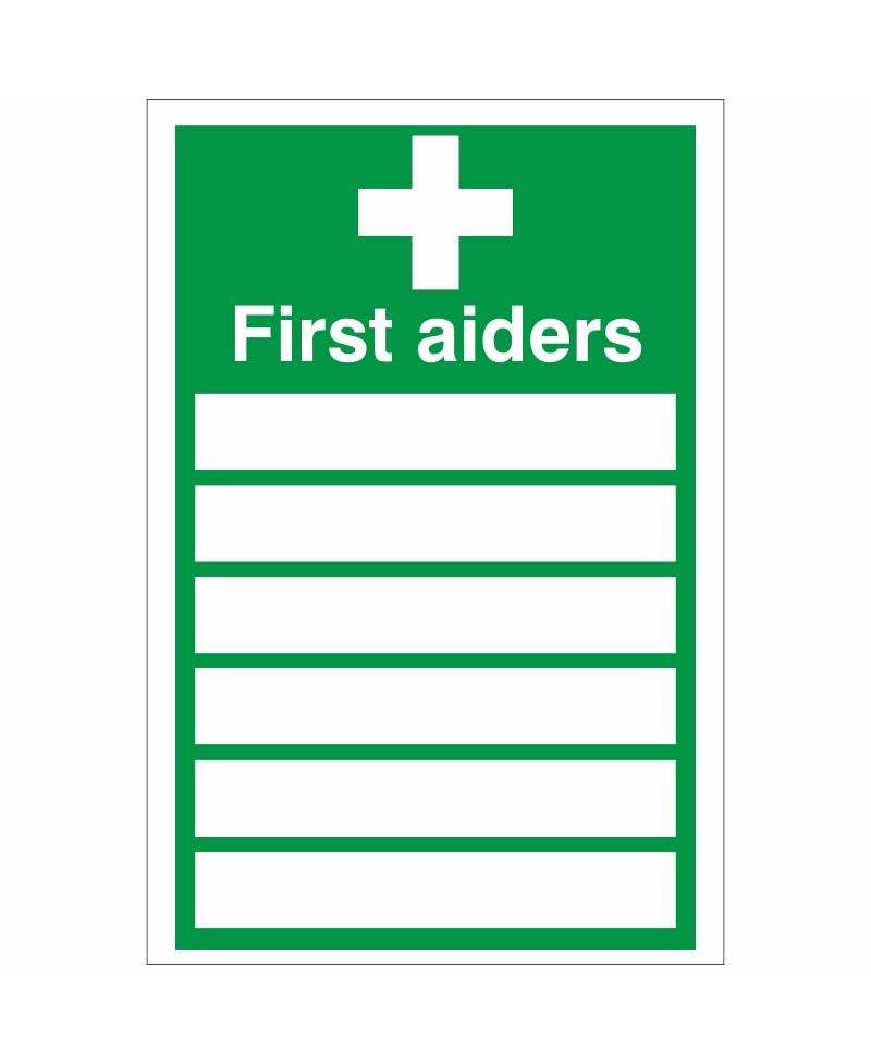 First Aiders Sign