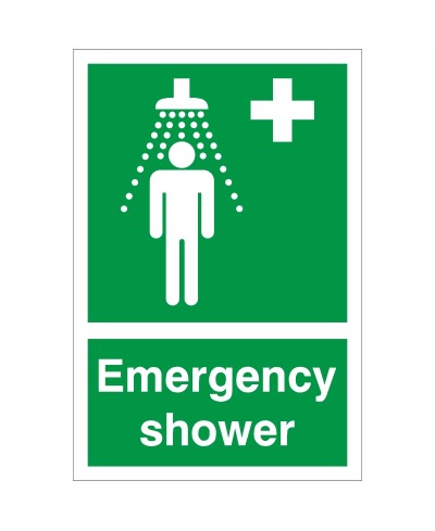 Emergency Shower First Aid Sign Emergency Shower First Aid Sign