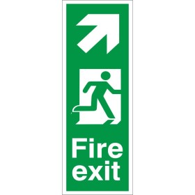 Fire Exit Arrow Up Right Sign Fire Exit Arrow Up Right Sign