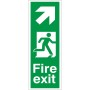 Fire Exit Arrow Up Right Sign