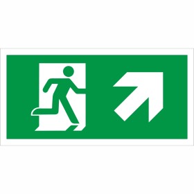 Fire Exit Symbol Only With Arrow Up Right Sign Fire Exit Symbol Only With Arrow Up Right Sign