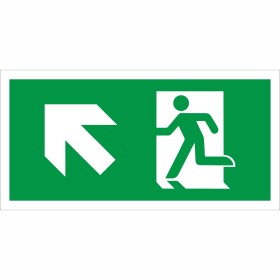 Fire Exit Symbol Only With Arrow Up Left Sign Fire Exit Symbol Only With Arrow Up Left Sign