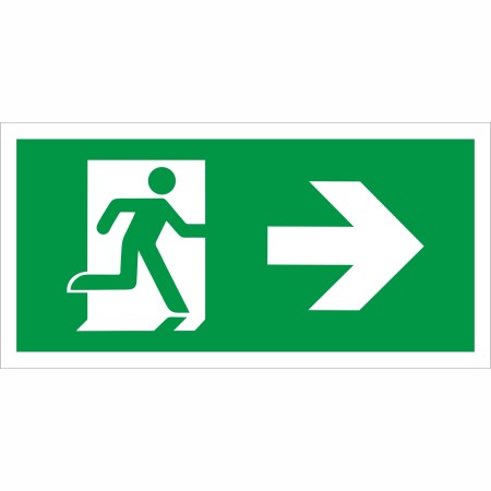 Fire Exit Symbol Only With Arrow Right Sign