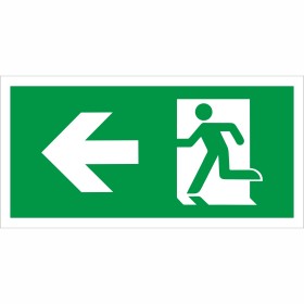 Fire Exit Symbol Only With Arrow Left Sign Fire Exit Symbol Only With Arrow Left Sign