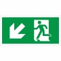 Fire Exit Symbol Only With Arrow Down Left Sign