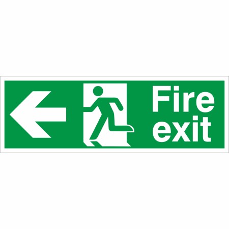 Fire Exit Left Sign | Rainbow Safety