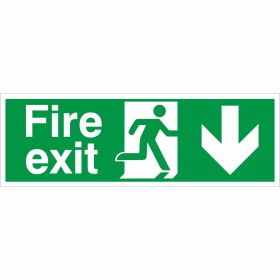 Fire Exit Down Sign Fire Exit Down Sign | Rainbow Safety